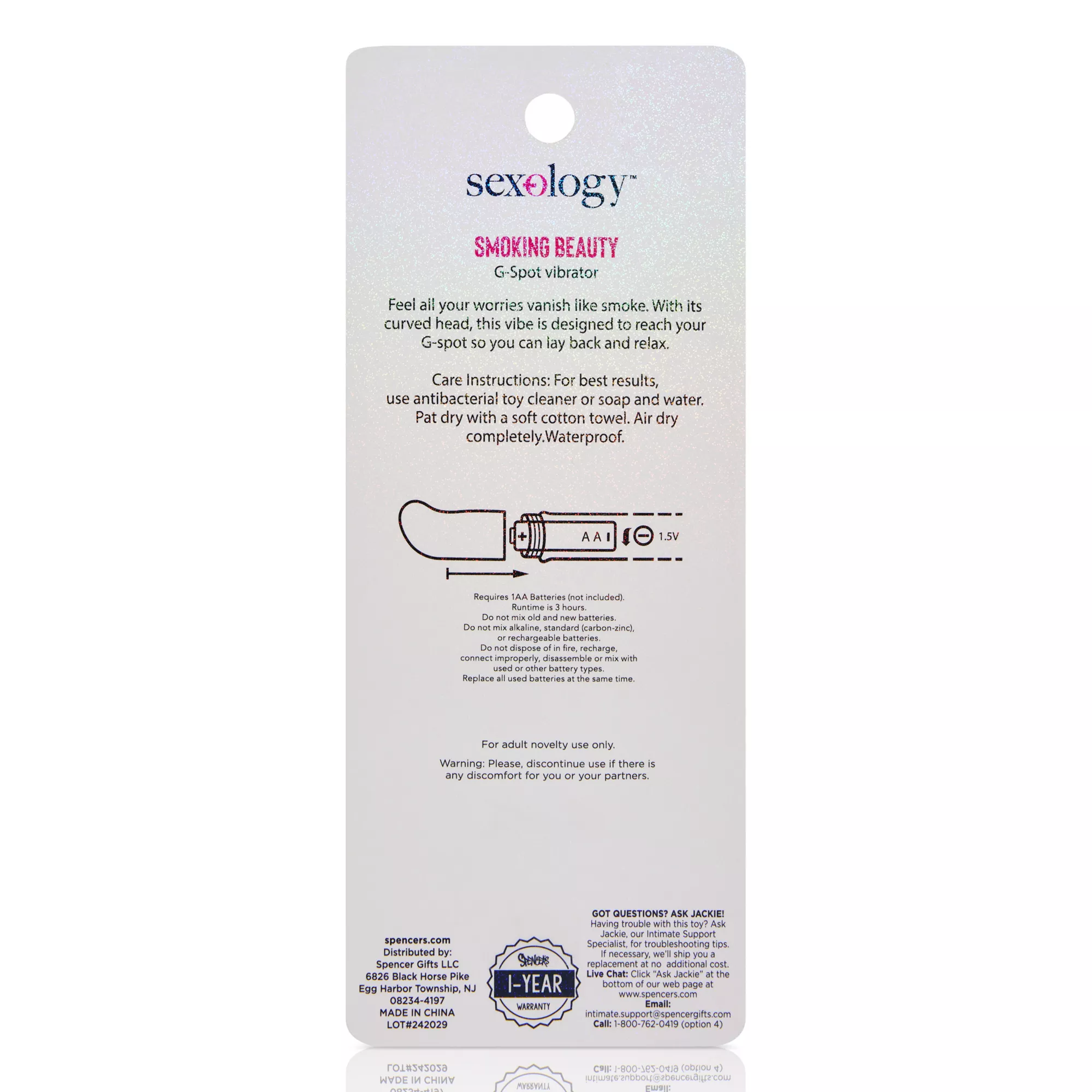 Smoking Beauty Waterproof G-Spot Vibrator 5.3 Inch - Sexology at Spencer's