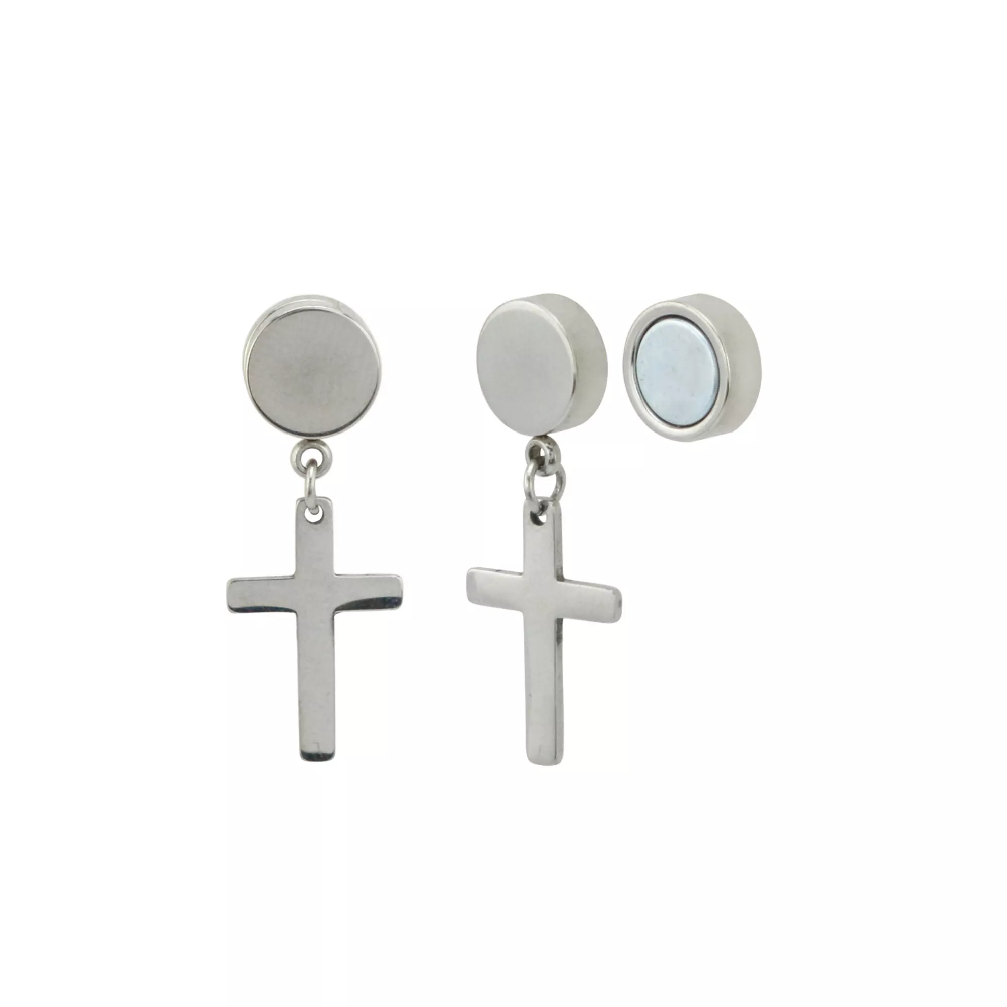 Magnetic Silvertone Cross Dangle Plugs at Spencer's