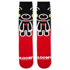 Red and Black Gloomy Bear 360 Crew Socks at Spencer's