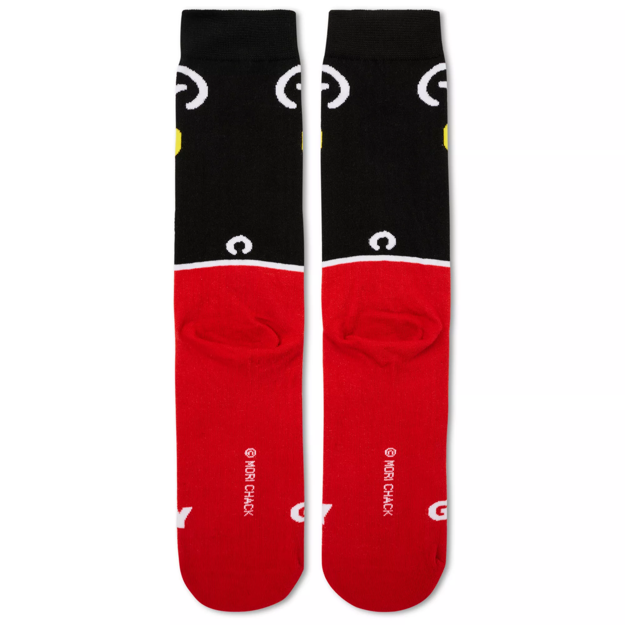 Red and Black Gloomy Bear 360 Crew Socks
