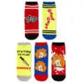 Multi-Pack Chucky No Show Socks - 5 Pack at Spencer's