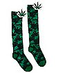 Weed Leaf Knee High Socks