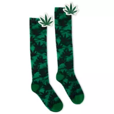 Weed Leaf Knee High Socks at Spencer's