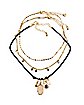 Multi-Pack Hand and Sun Charm Choker Necklaces - 3 Pack