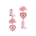 Cowgirl Heart Boot and Hat Dangle Earrings at Spencer's