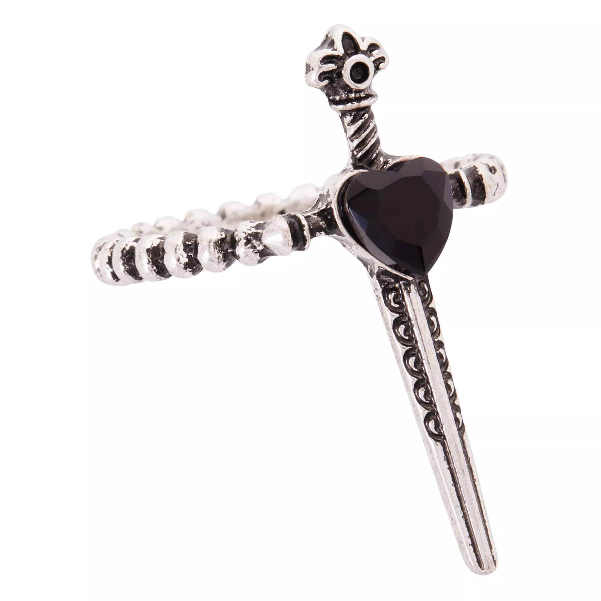 Multi-Pack Heart and Dagger Rings - 5 Pack at Spencer's