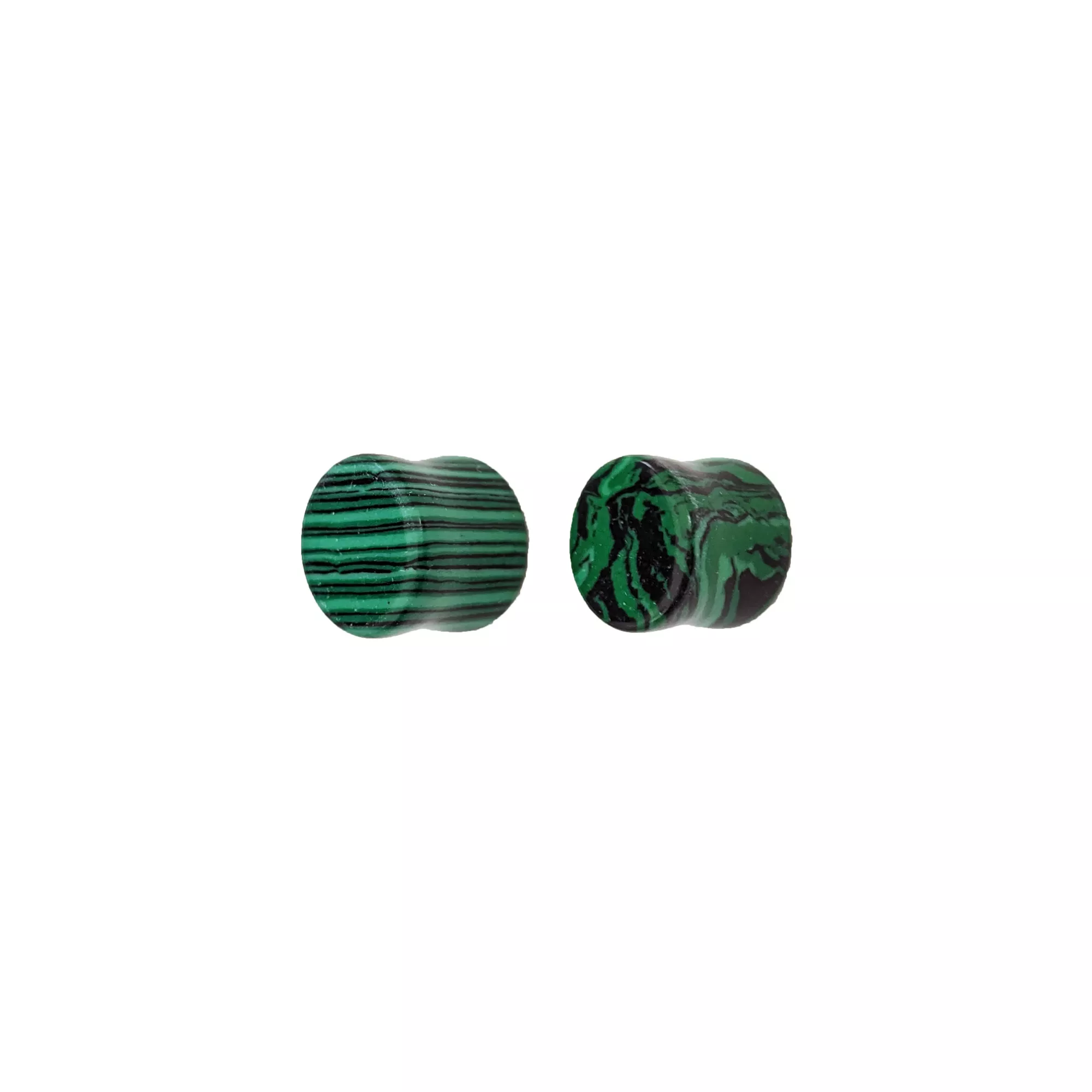 Green and Black Malachite Stone Plugs at Spencer's