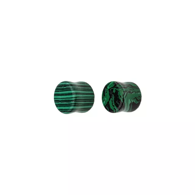 Green and Black Malachite Stone Plugs at Spencer's