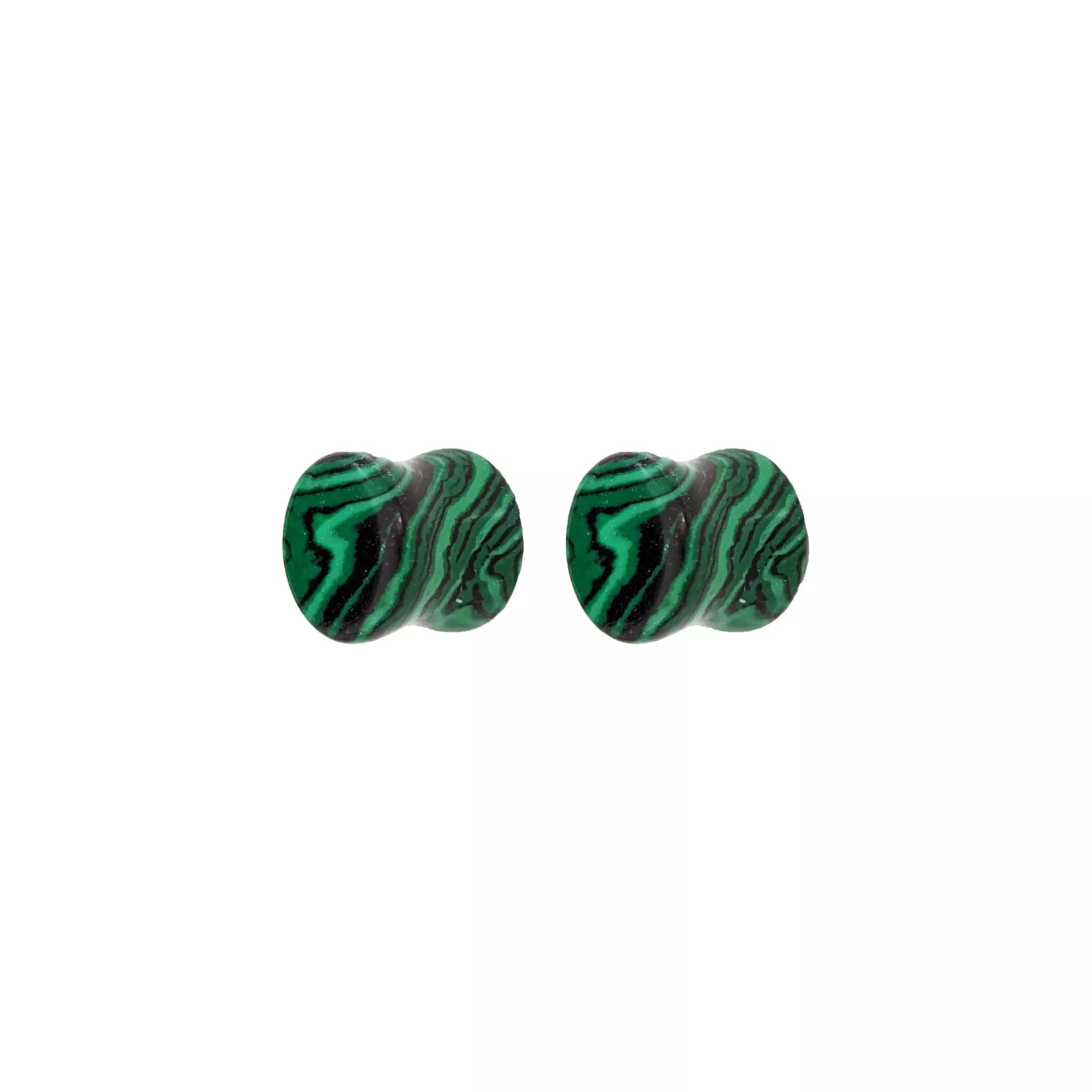 Green and Black Malachite Stone Plugs at Spencer's