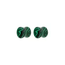 Green and Black Malachite Stone Plugs at Spencer's
