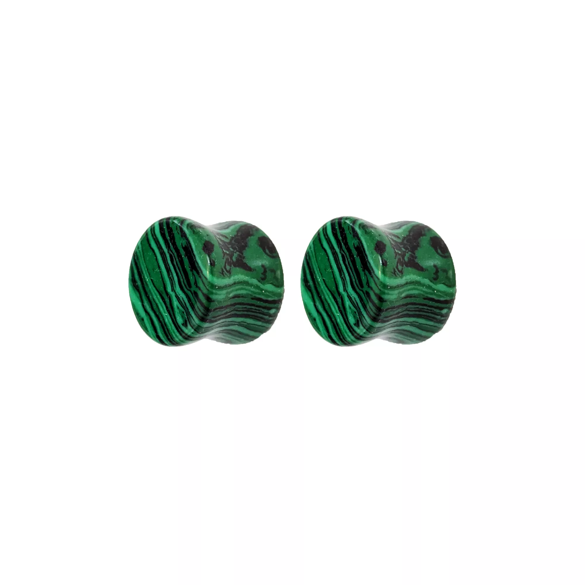Green and Black Malachite Stone Plugs at Spencer's