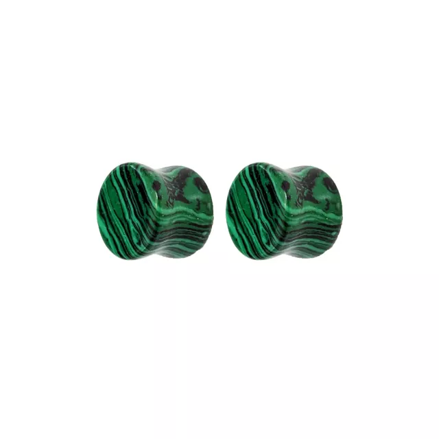 Green and Black Malachite Stone Plugs at Spencer's
