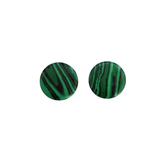Green and Black Malachite Stone Plugs at Spencer's