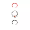 Multi-Pack CZ Heart Septum Clicker and Retainers 3 Pack- 16 Gauge at Spencer's
