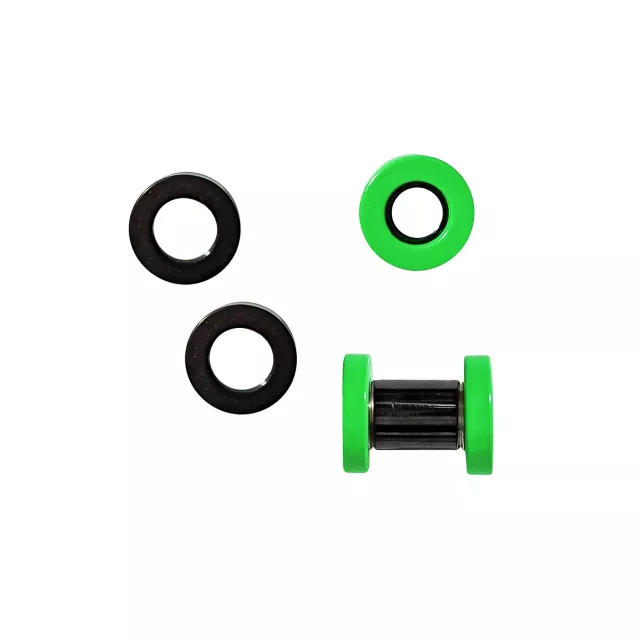 Black and Green Screw Fit Tunnel Plugs Spencer's