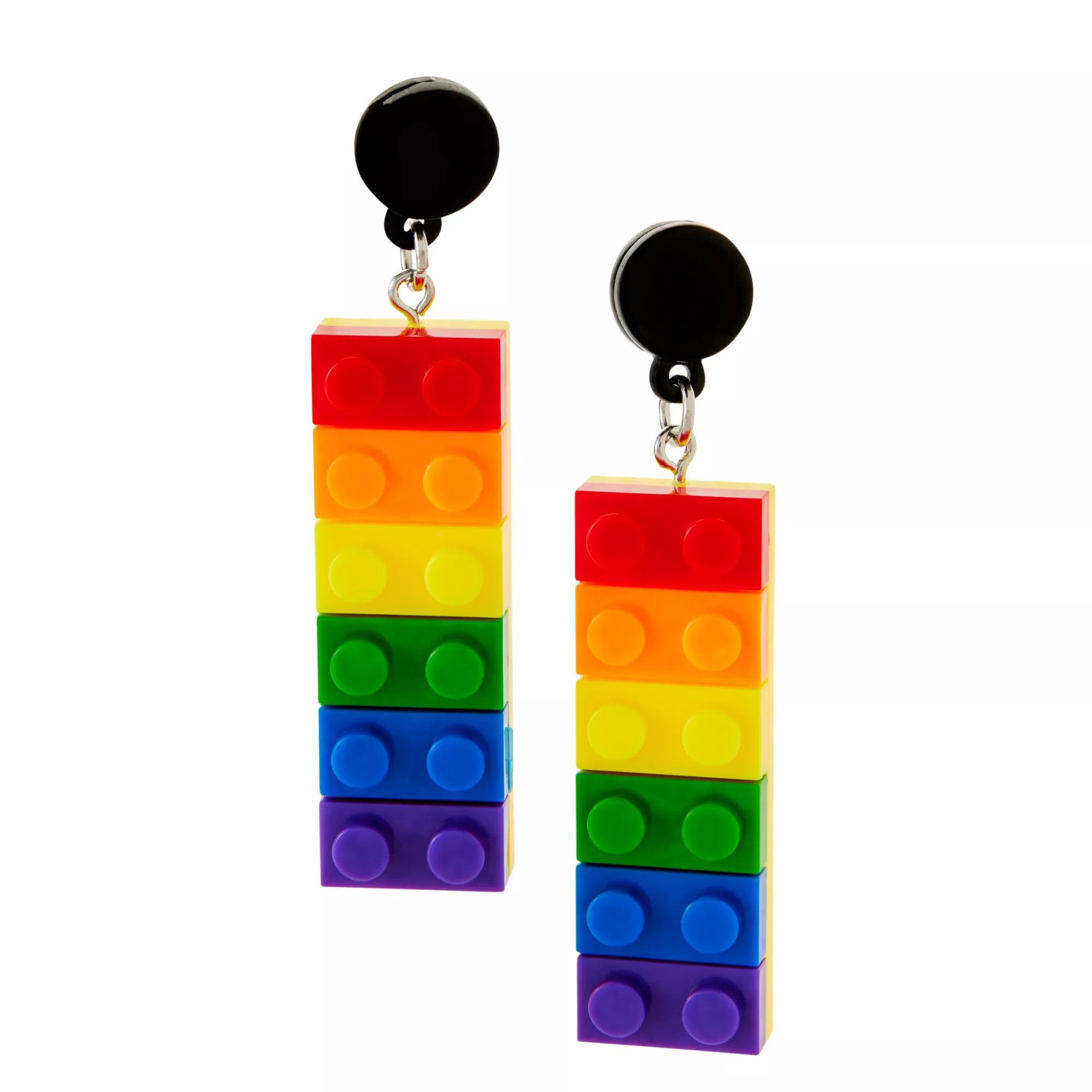Rainbow Lego Dangle Earrings at Spencer's