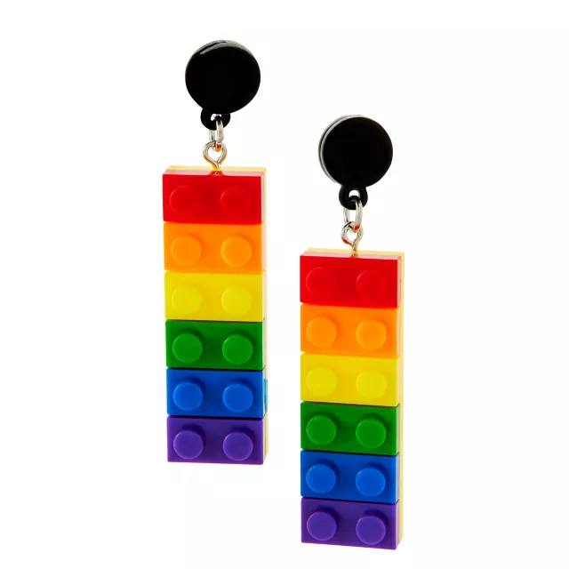 Rainbow Lego Dangle Earrings at Spencer's