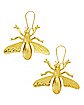 Gold-toned Fly Dangle Earrings