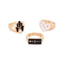 Multi-Pack Hamsa Sword and Heart Rings - 3 Pack at Spencer's