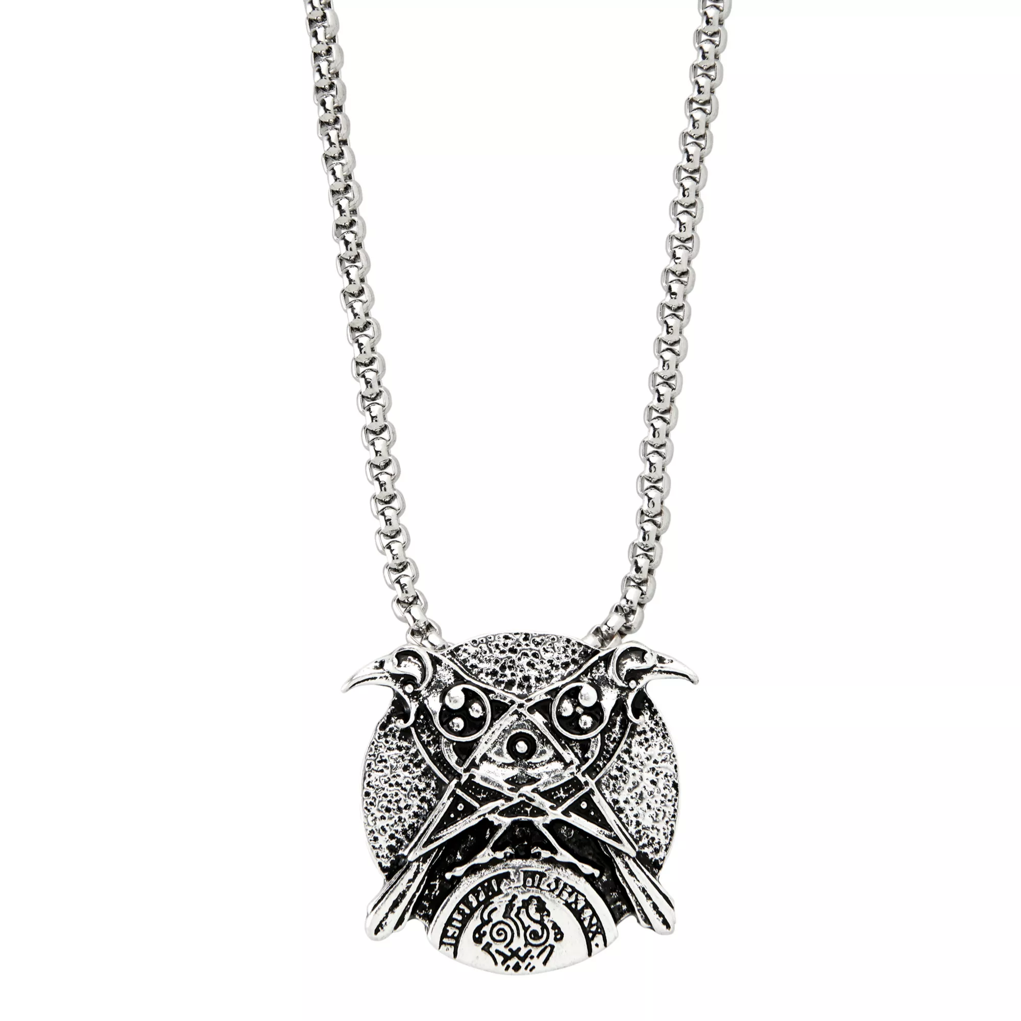 Dark Raven Pendant Chain Necklace at Spencer's