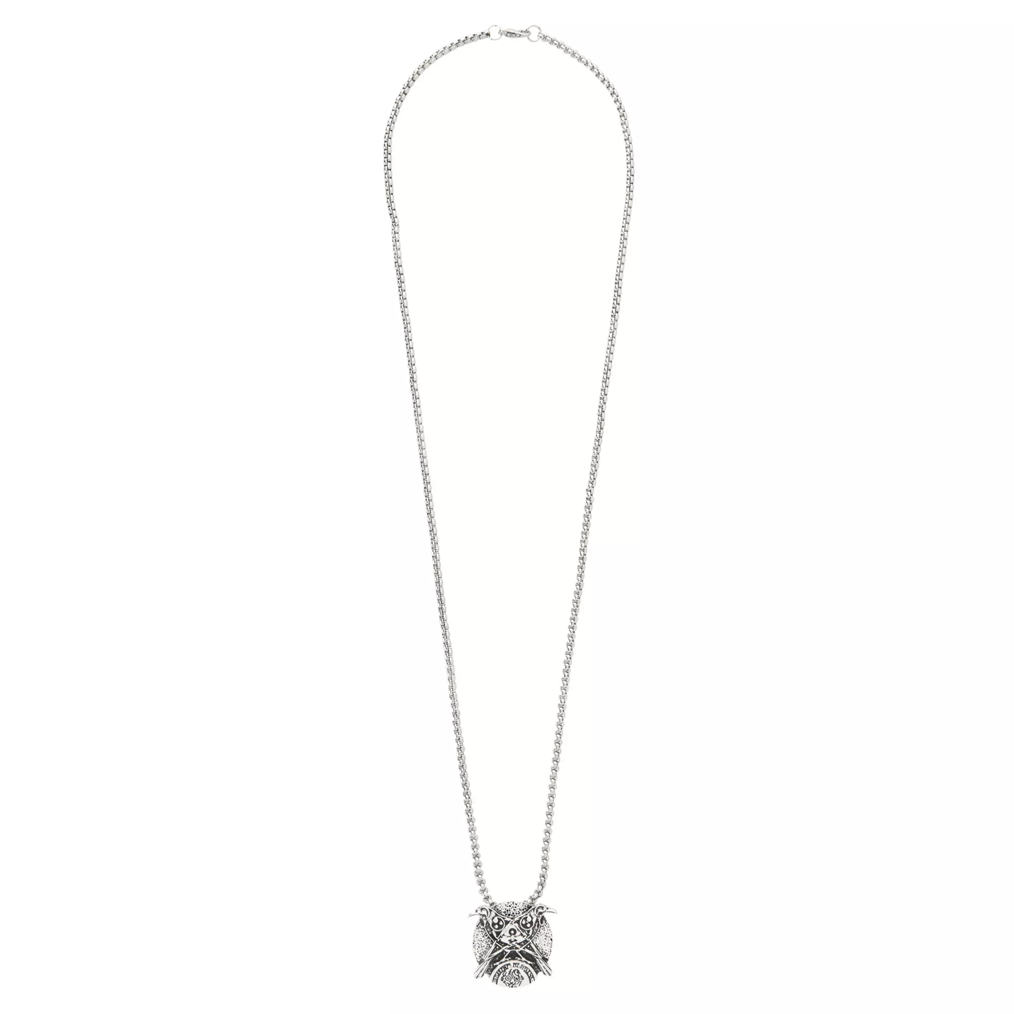 Dark Raven Pendant Chain Necklace at Spencer's