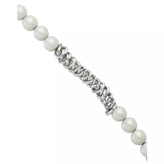 Mismatch Pearl-Effect and Chain Necklace at Spencer's