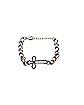 Silvertone Gothic Cross Chain Bracelet