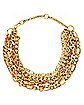 Goldtone Multi-Layered Chains Bracelet