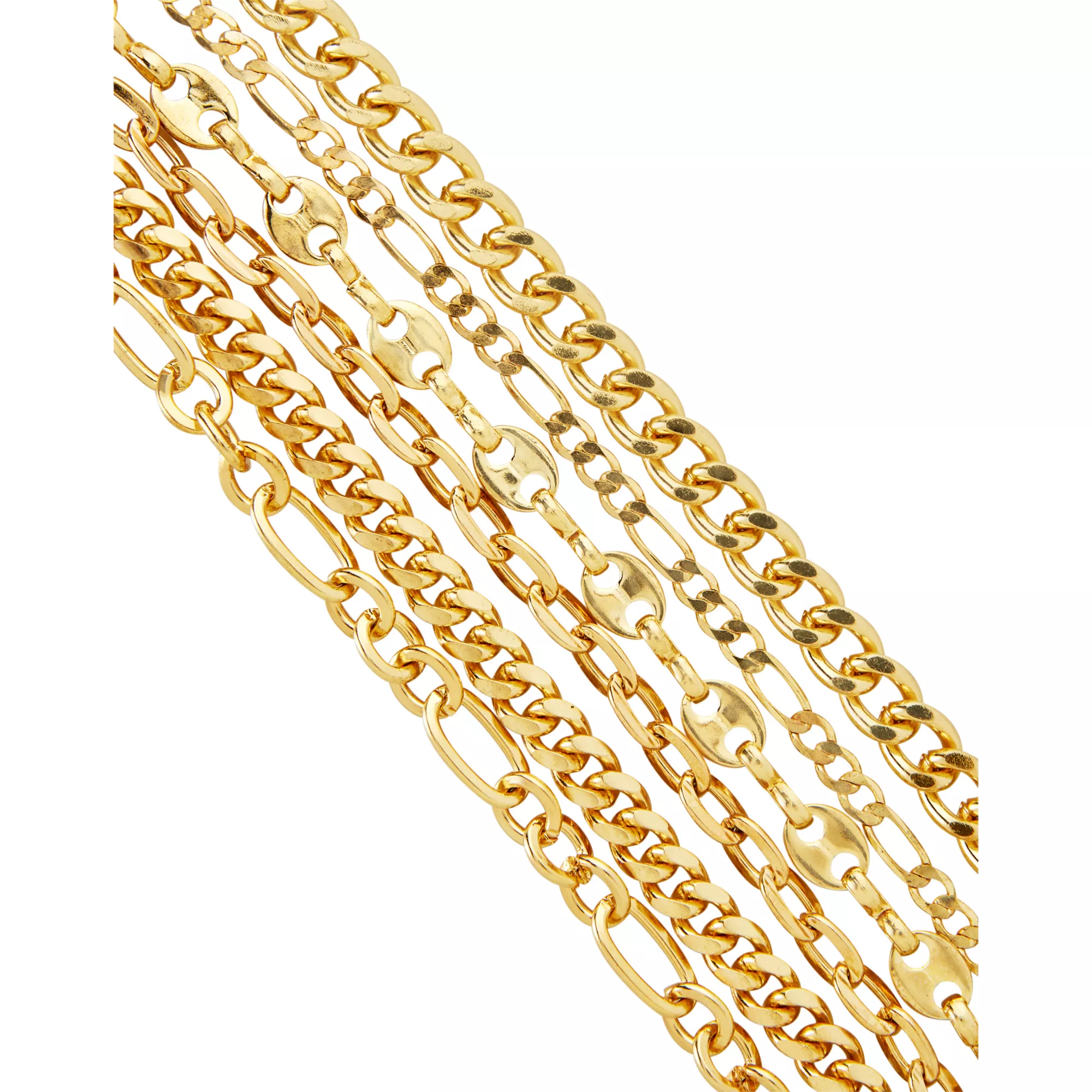 Goldtone Multi-Layered Chains Bracelet at Spencer's