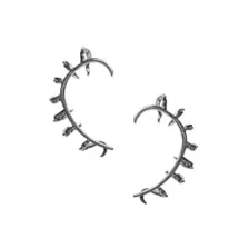 CZ Silvertone Tentacle Ear Cuffs at Spencer's