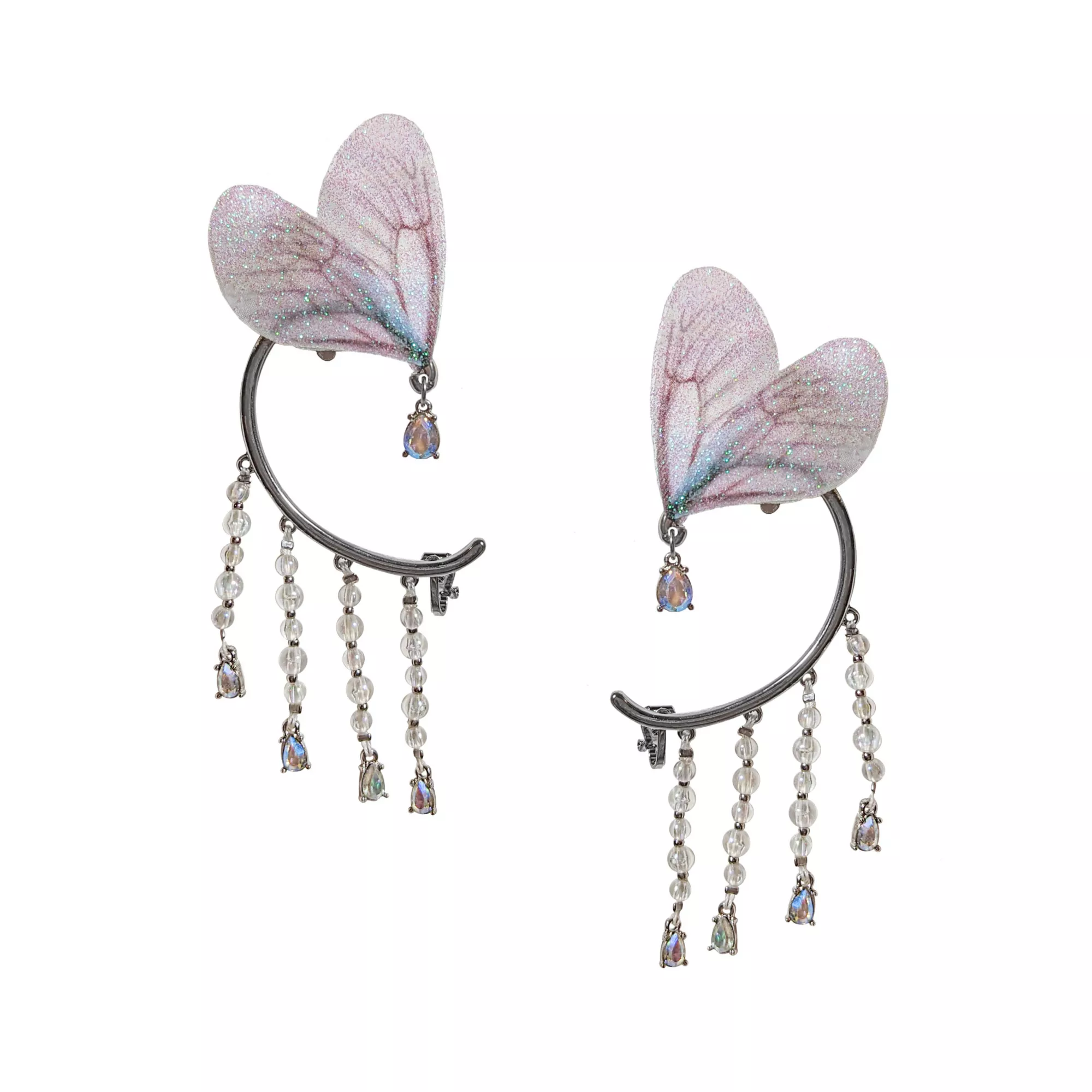Iridescent Fairy Wing Ear Cuffs