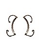 Goldtone Pearl Ear Cuffs