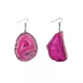 Pink Agate Geode Dangle Earrings at Spencer's