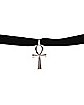 Black Ankh Velvet Choker Necklace