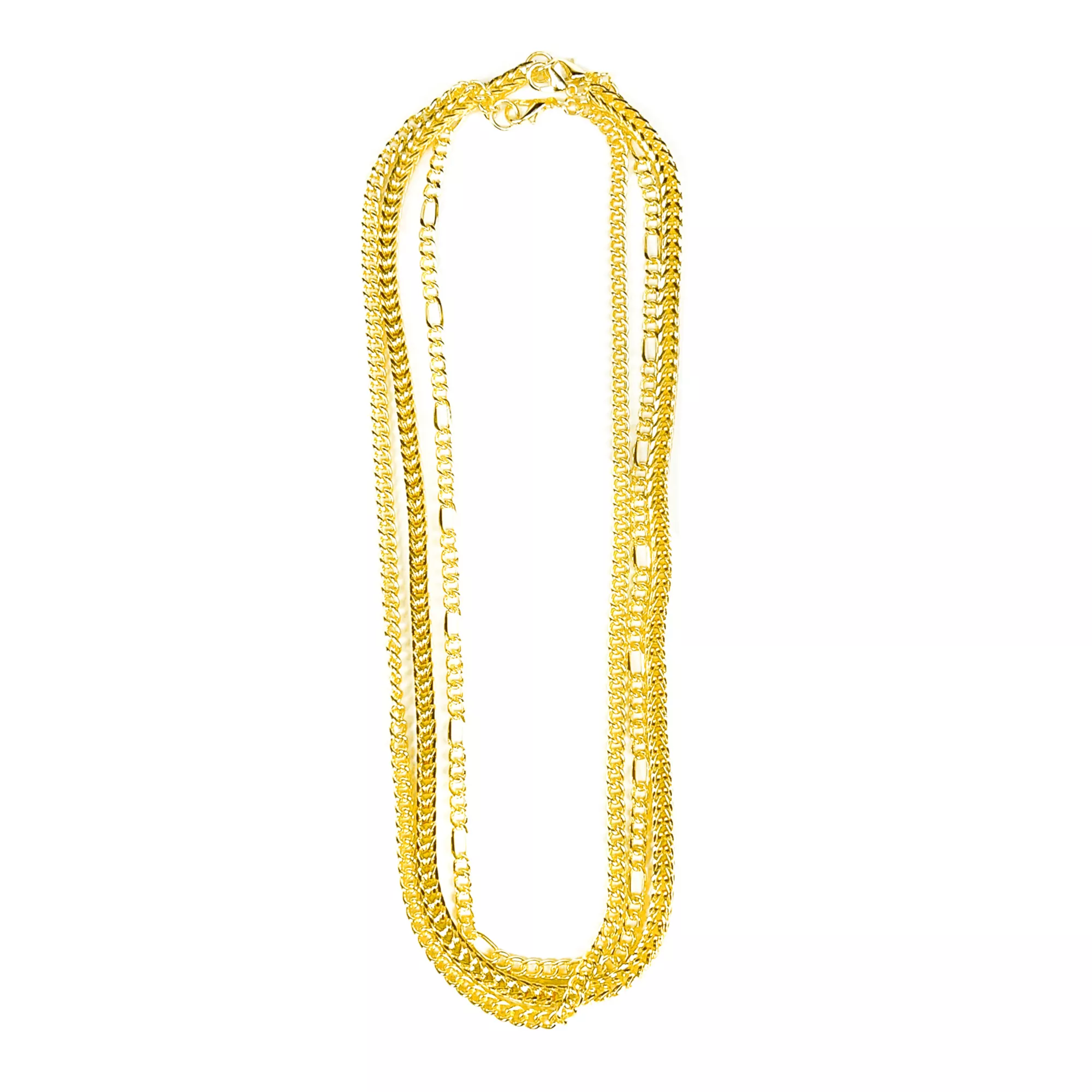 Goldtone 3 Piece Chain Necklace at Spencer's