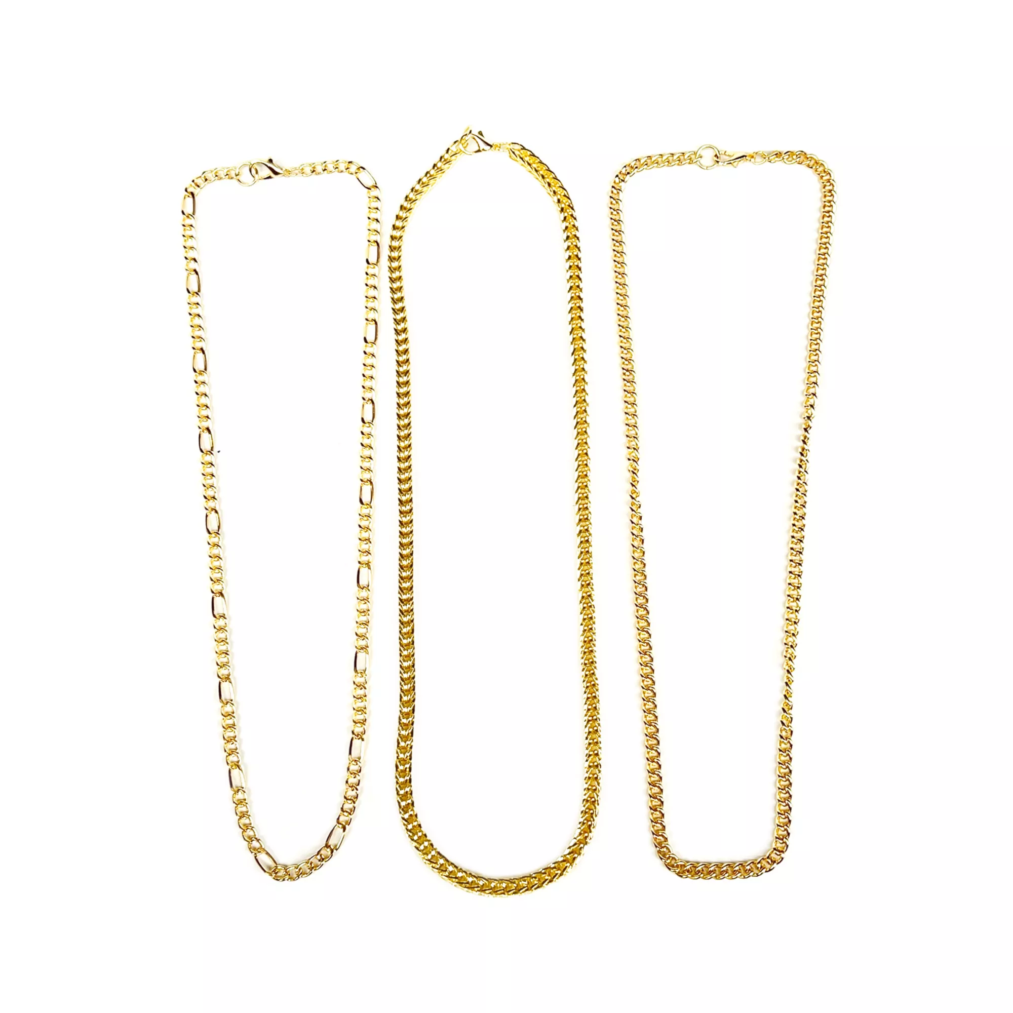 Goldtone 3 Piece Chain Necklace at Spencer's