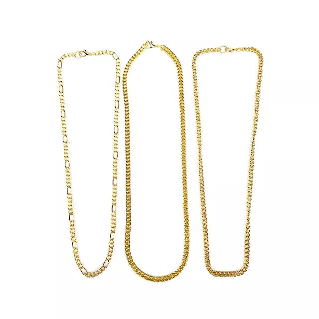 Goldtone 3 Piece Chain Necklace at Spencer's