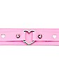 Pink Heart Ring Choker Necklace