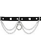 Black Drop Chain Handcuff Choker Necklace