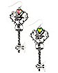 Fairy Skeleton Key Dangle Earrings