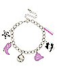 Pink Disco Cowgirl Charm Bracelet