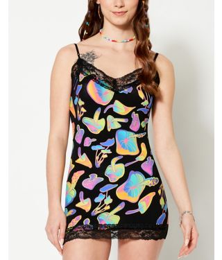 Neon Mushroom Cami Mini Dress