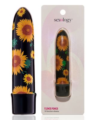 Flower Power 10-Function Sunflower Waterproof Bullet Vibrator 5.3 Inch - Sexology