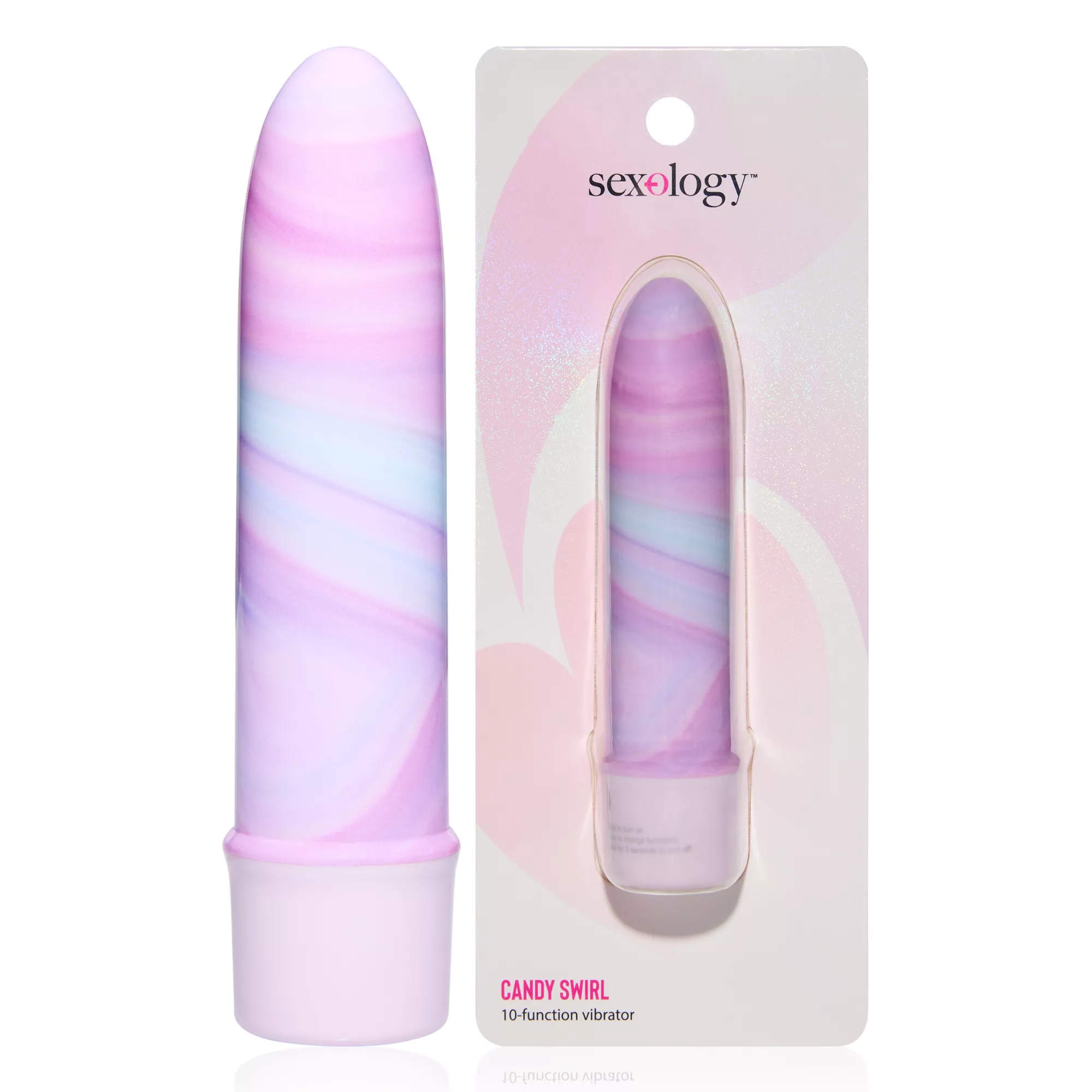 Candy Swirl 10-Function Waterproof Vibrator 5.3 Inch - Sexology