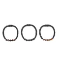 Multi-Pack Black Braided Bead Bracelets - 3 Pack at Spencer's