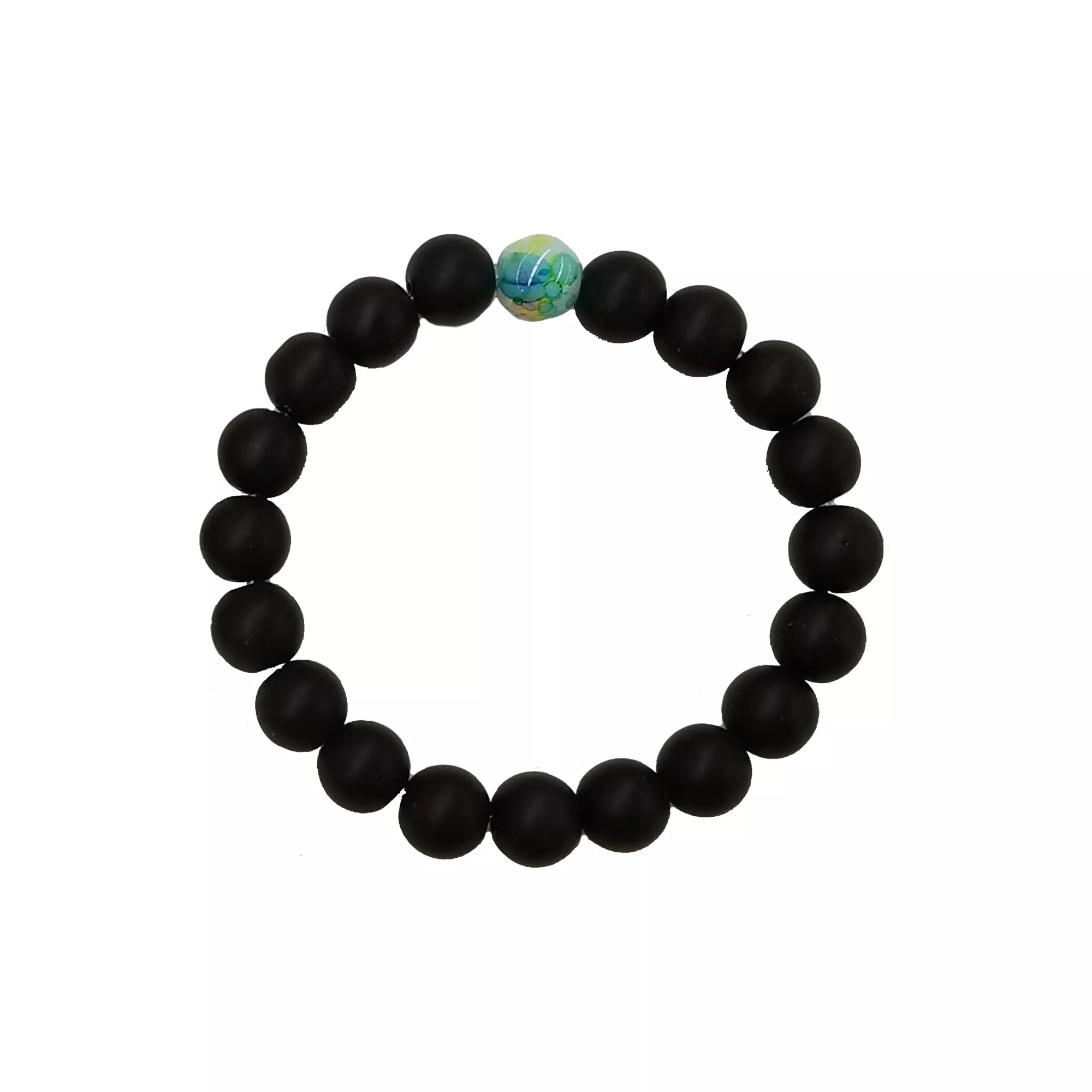 Green Splatter and Black Long Distance Bracelets - 2 Pack at Spencer's