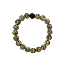Yellow Swirl and Black Long Distance Beaded Bracelets - 2 Pack at Spencer's