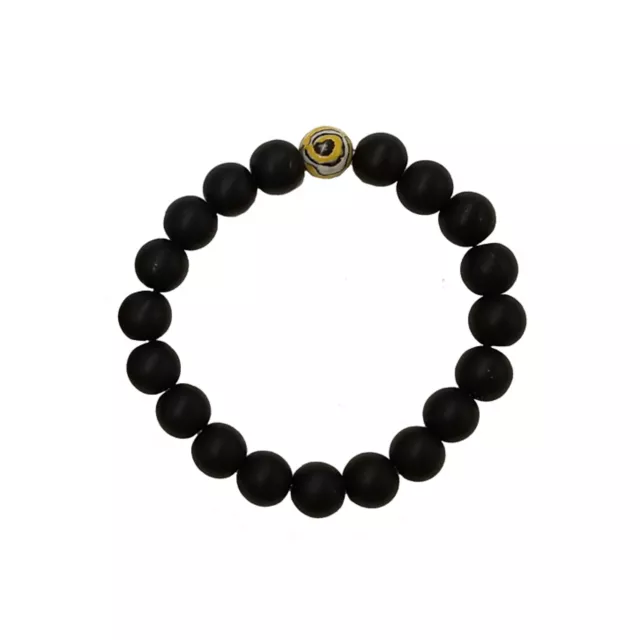 Yellow Swirl and Black Long Distance Beaded Bracelets - 2 Pack at Spencer's
