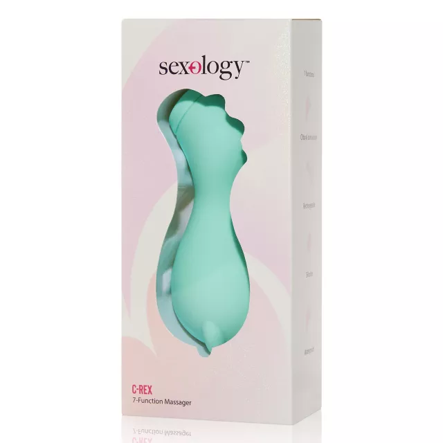 C-Rex 7-Function Rechargeable Waterproof Clitoral Massager 4.9 Inch - Sexology at Spencer's