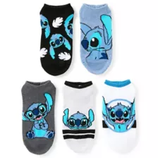 Multi-Pack Stitch No Show Socks 5 Pack - Lilo & Stitch at Spencer's